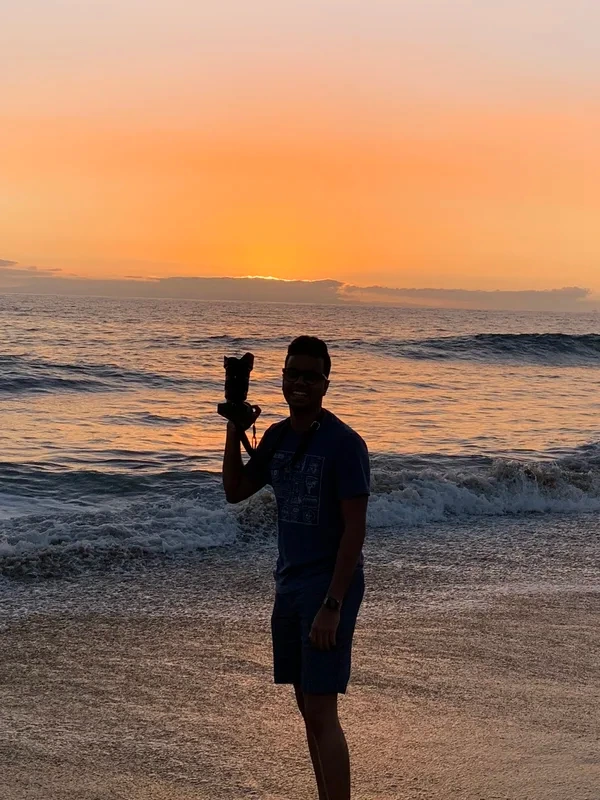 Sunset photography at the beach